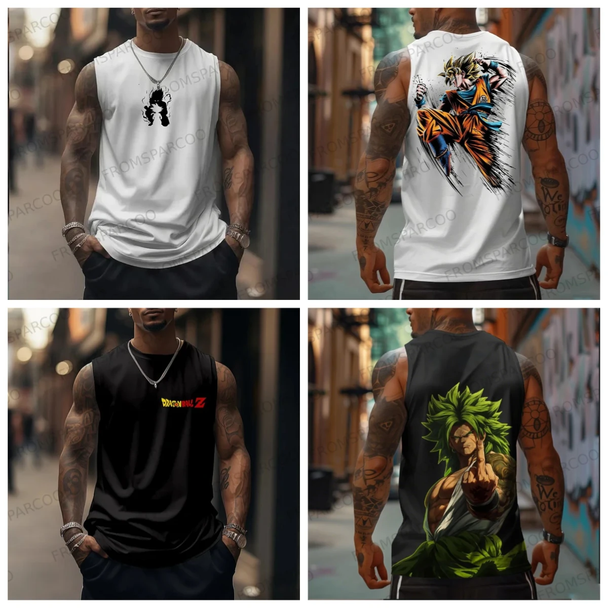 เสื้อกล้ามดราก้อนบอล โกคู ฟิตเนส สำหรับทุกเพศ ผ้าฝ้าย แขนกุด ใส่เล่นกีฬา วิ่ง บาสเก็ตบอล ทรงหลวม ไซส์ใหญ่ เสื้อกีฬาลำลอง