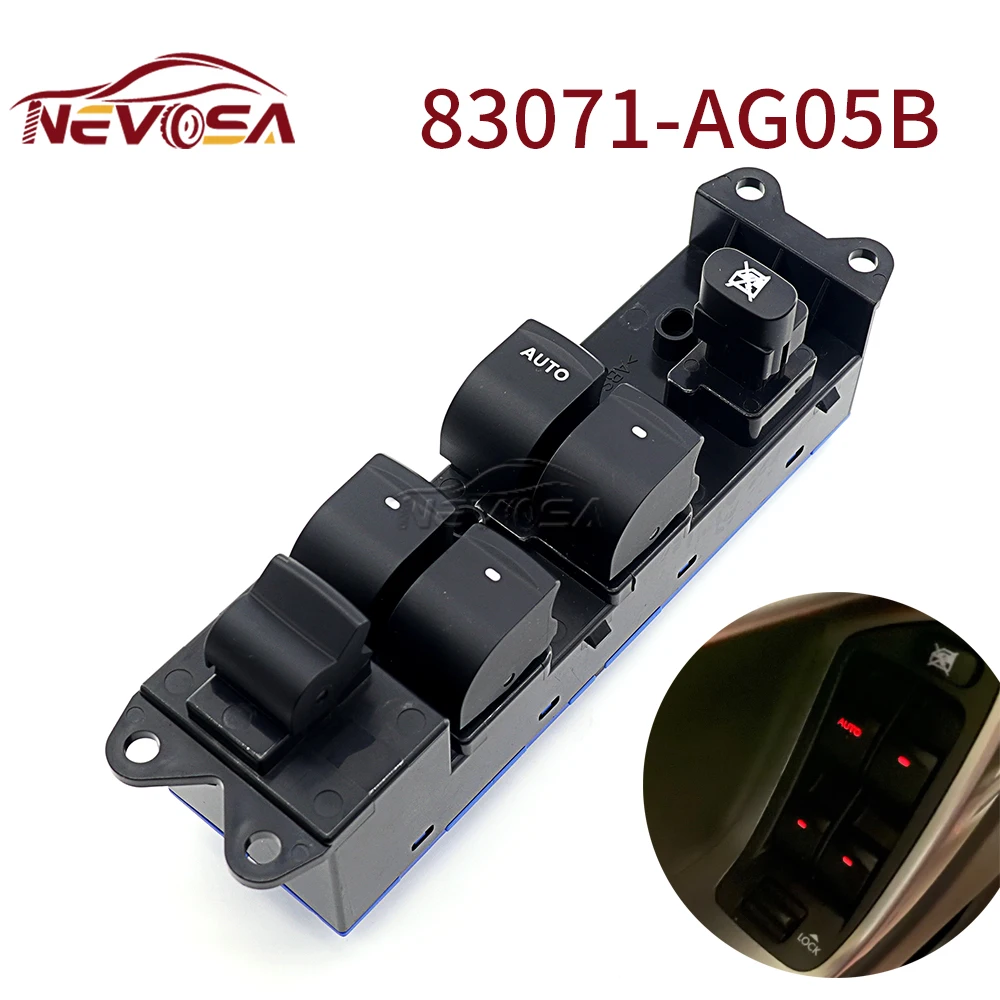 

For Subaru Legacy Outback 2.5 2005 2006 2007 2008 2009 83071-AG05B Power Master Window Control Switch Regulator Lifter Button