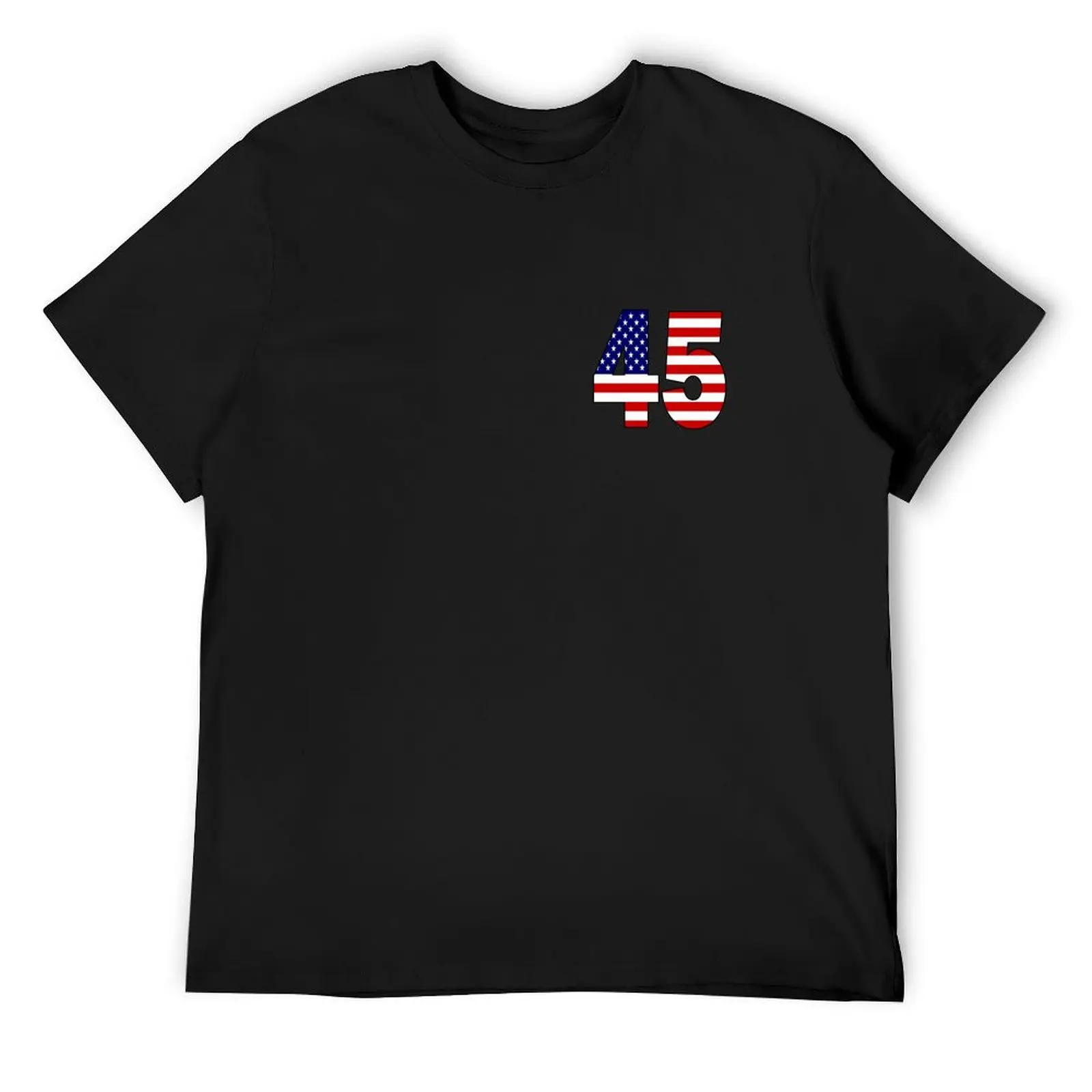 

Number 45 with USA flag on the background T-Shirt anime stuff summer tops customizeds tshirts for men