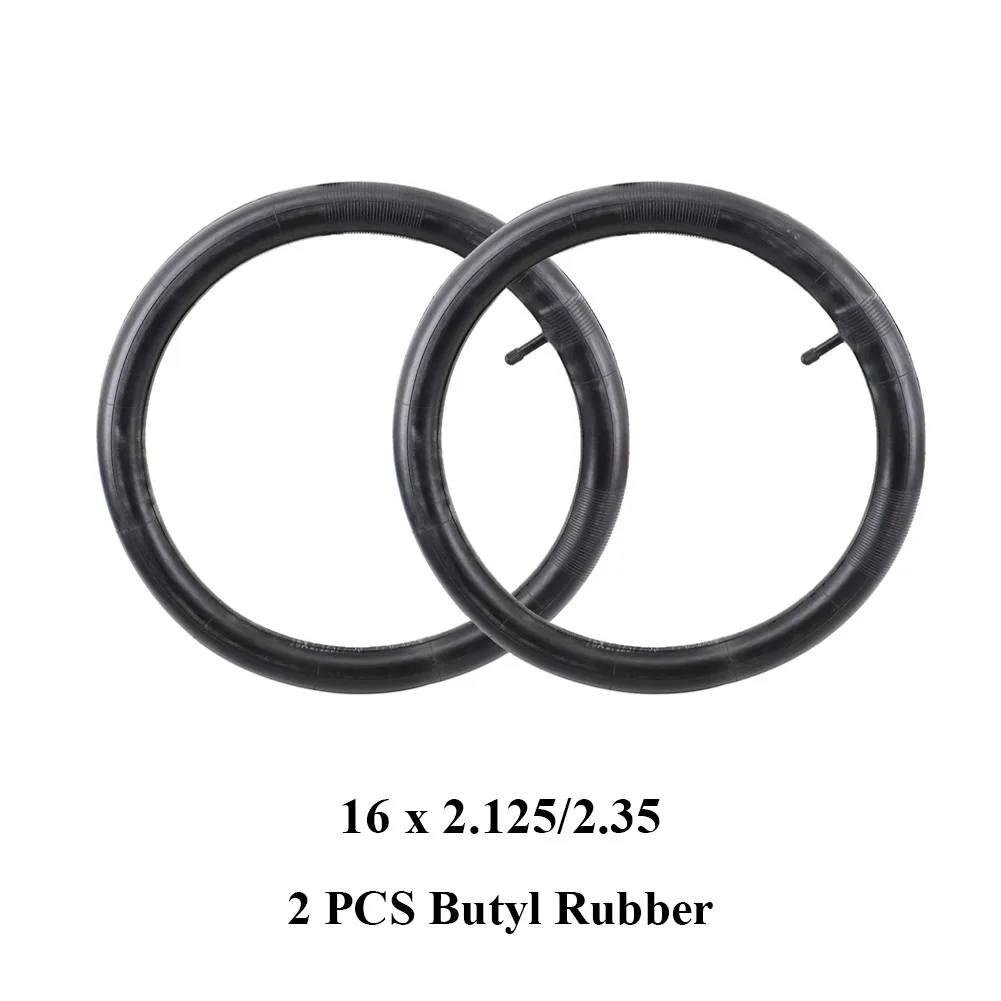 

2 pcs 16x2.125/2.35 Bicycle Inner Tubes tire Tubes Fit MTB Road and Mountain Bike Replacement Tubes High Quality Butyl Rubber