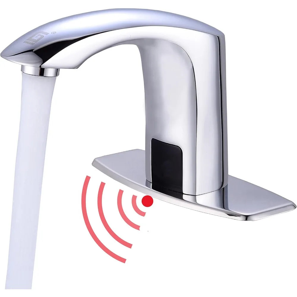 Commercial Touchless Bathroom Sink Faucet Cold and Hot Water Automatic Motion Sensor Basin Tap Mixer with Mixing Valve