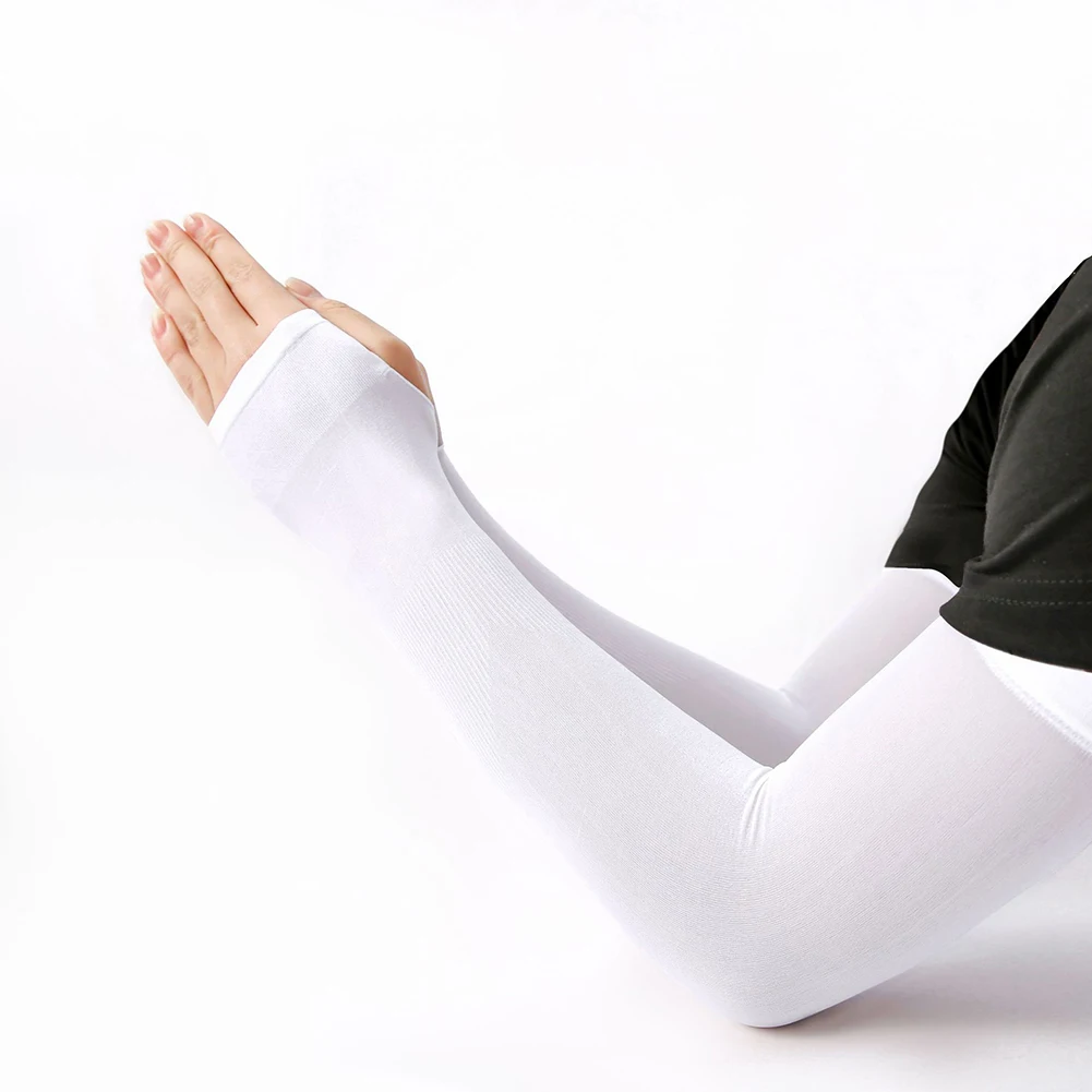 Vendas quentes ciclismo condução manga de seda gelo poliéster protetor solar mangas de pulso cobre umidade wicking proteção suprimentos