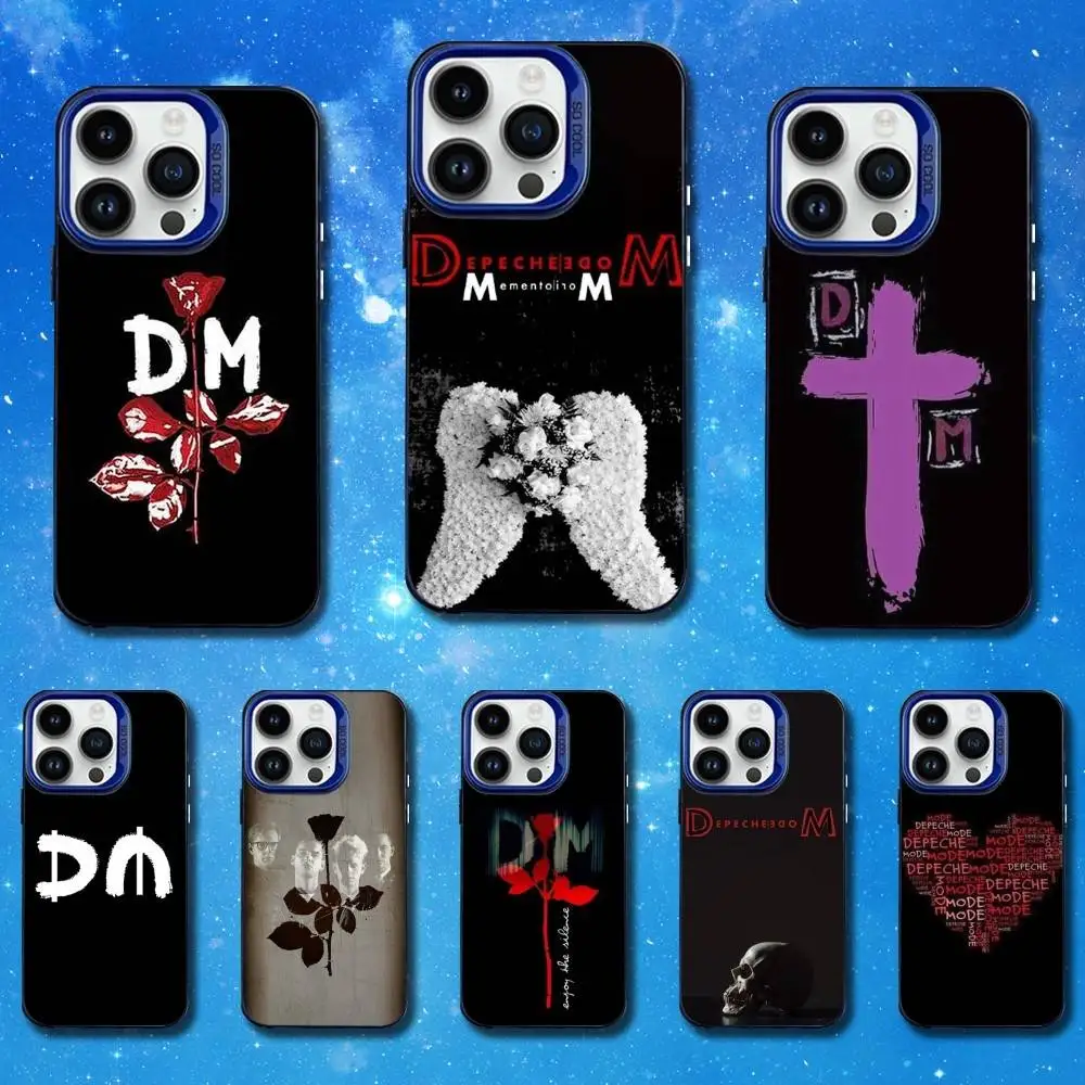 

Band D-Depeches M-Modes Phone Case For iPhone 11,12,14,13,15,16,Mini,XS,MAX,Pro,SE Blue Matte Silicone Cover
