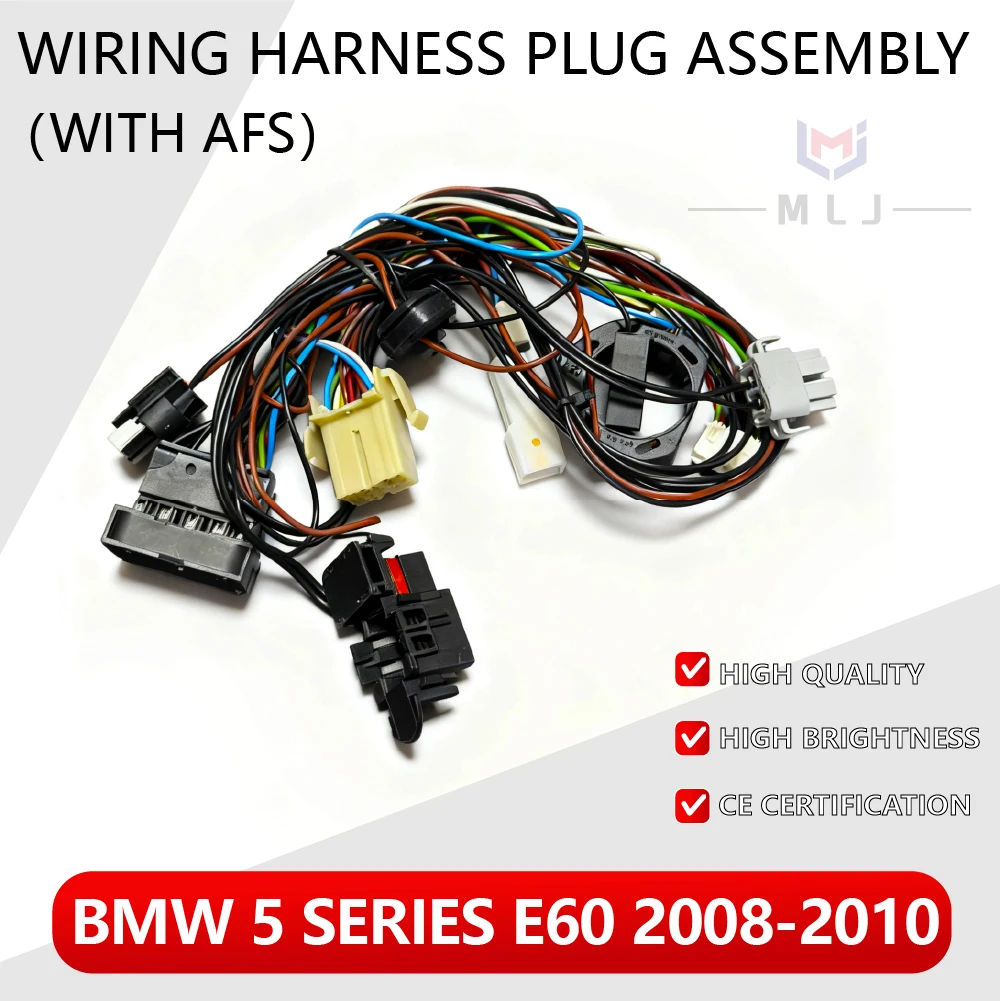 

For BMW 5 Series E61 E60 2008-2010 Front Car Halogen Headlight Wiring Harness Internal Wire Harness Plug Wiring Harness Assembly