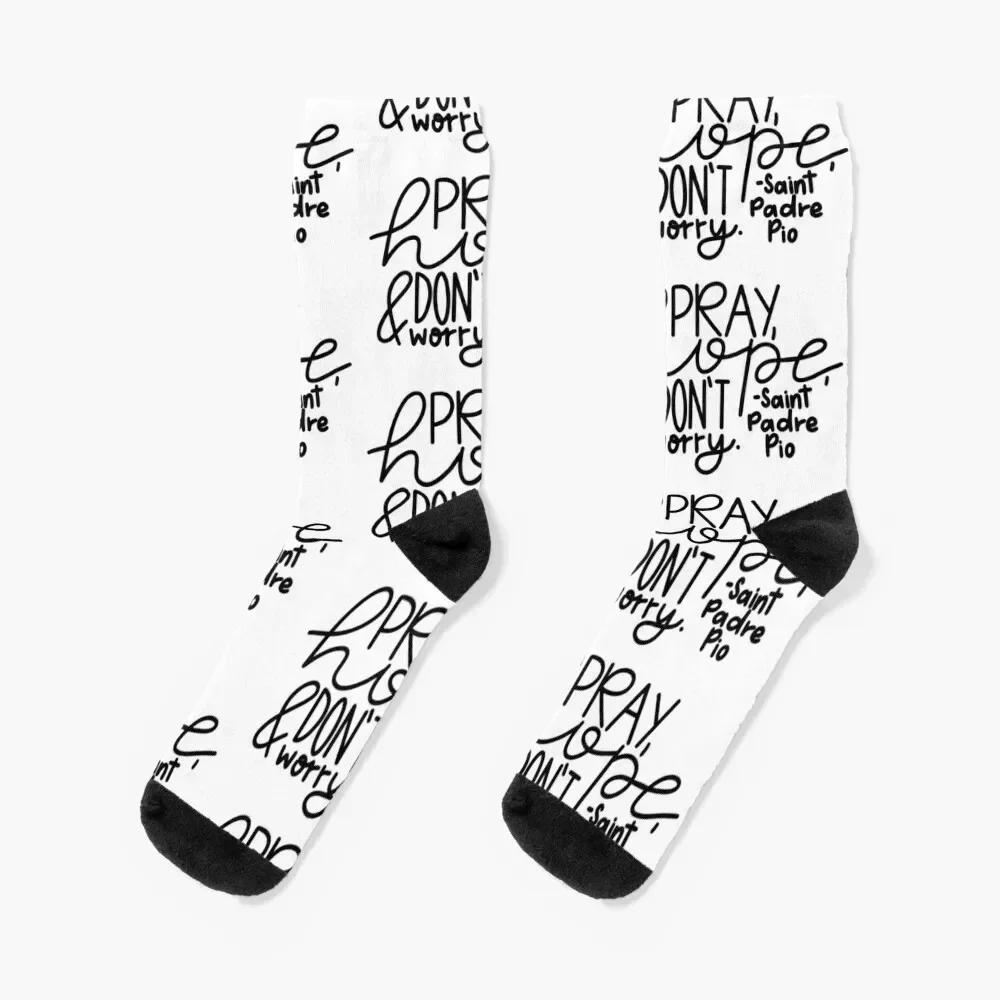 Pray, Hope, and Don't Worry Socks Soccer designer Men's Socks Luxury Women's