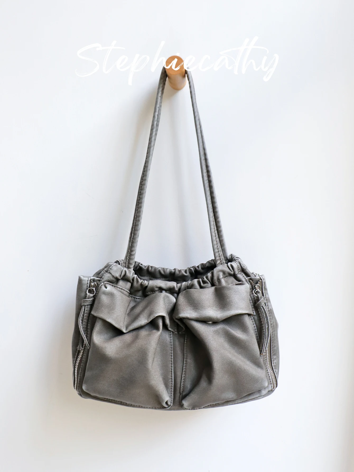 

SC Ретро Модная женская повседневная стираная сумка из искусственной кожи на молнии с несколькими карманами на плечо для поездок на работу, колледжа, всесезонные