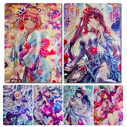 Anime Goddess Story Genshin Impact Coarse Flash Card Hu Tao Beelzebul Kamisato Ayaka Game Collection Birthday Christmas Gifts