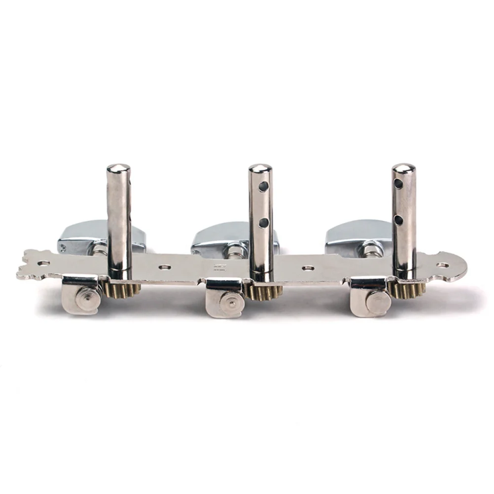 Mecanismos de Afinação para Guitarra 3l3r, Botões Metálicos Quadrados, Estilo Clássico, Duráveis, Cor Cromada