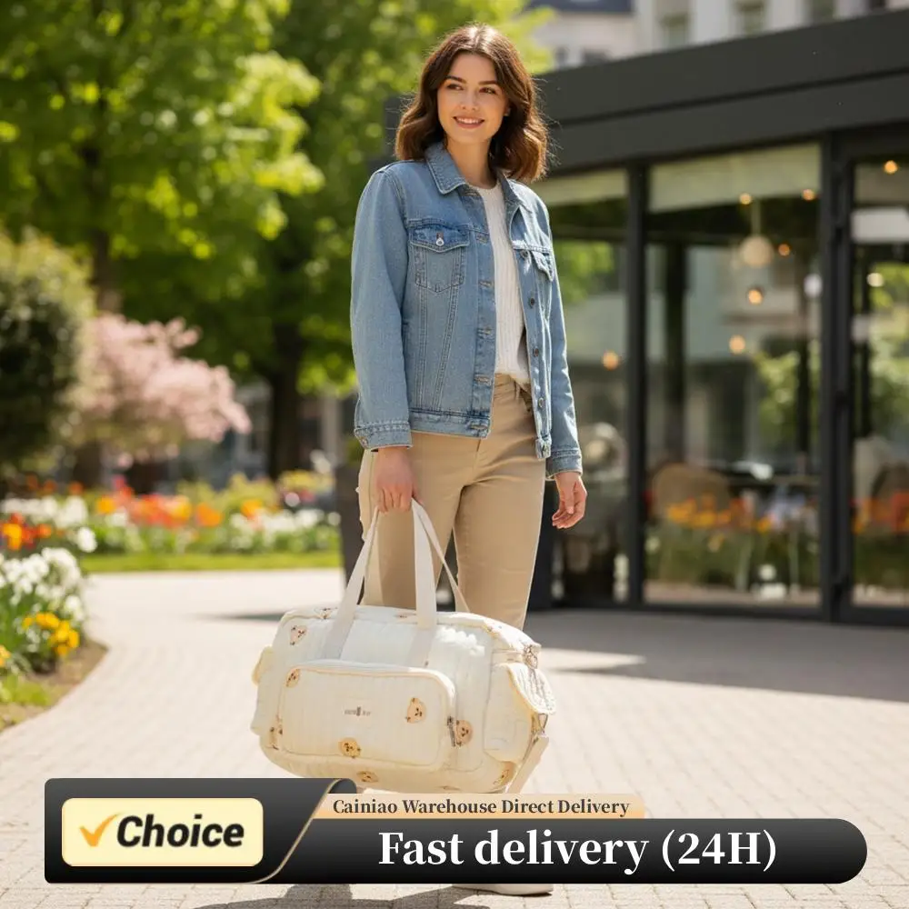 

Стеганая детская сумка, многофункциональная сумка для детских подгузников с сумкой для хранения на плечевом ремне для двух детей-близнецов