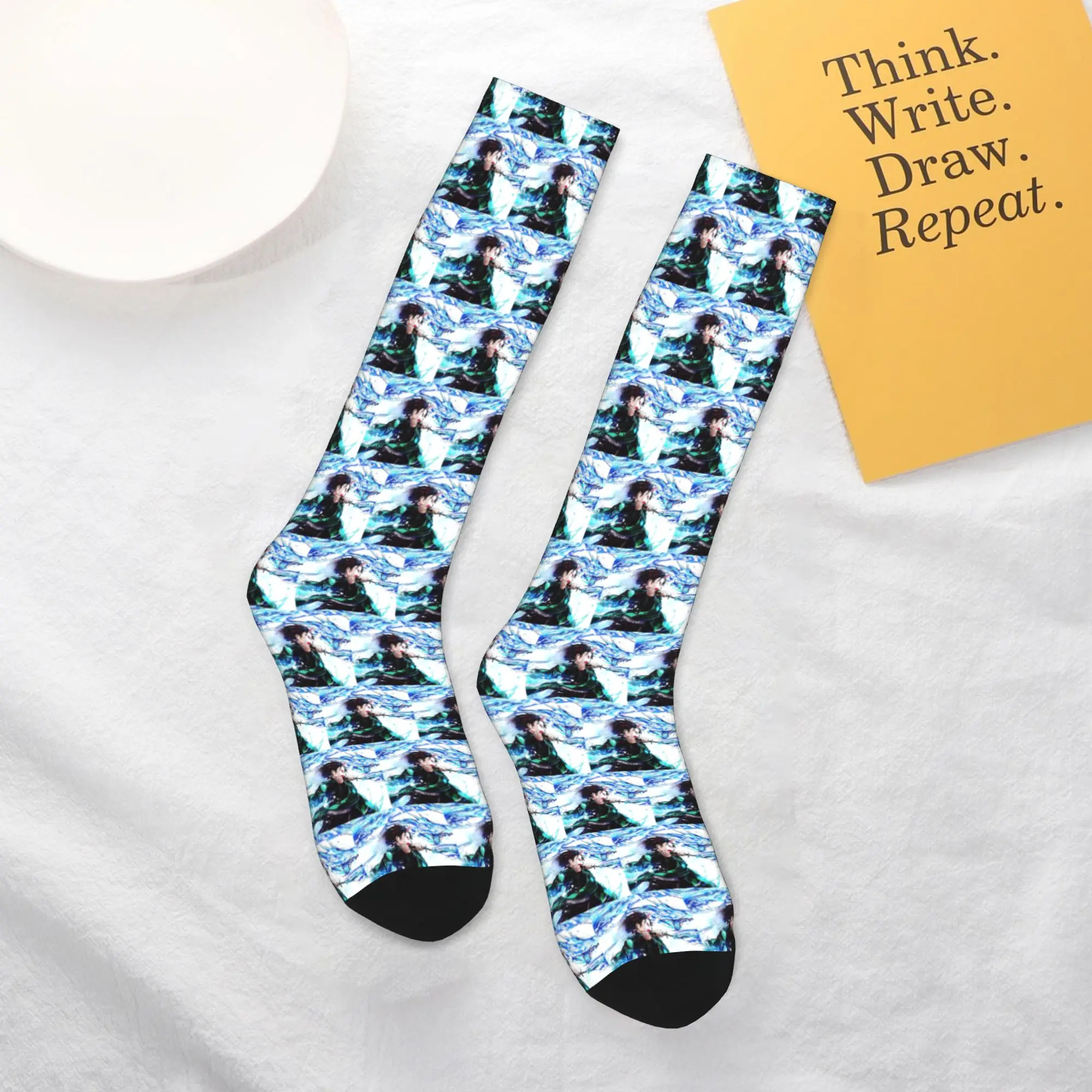 

All Seasons Crew Stockings Demon Slayer Anime Demon Slayer Socks Harajuku Fashion Hip Hop Long Socks Accessories for Men Women