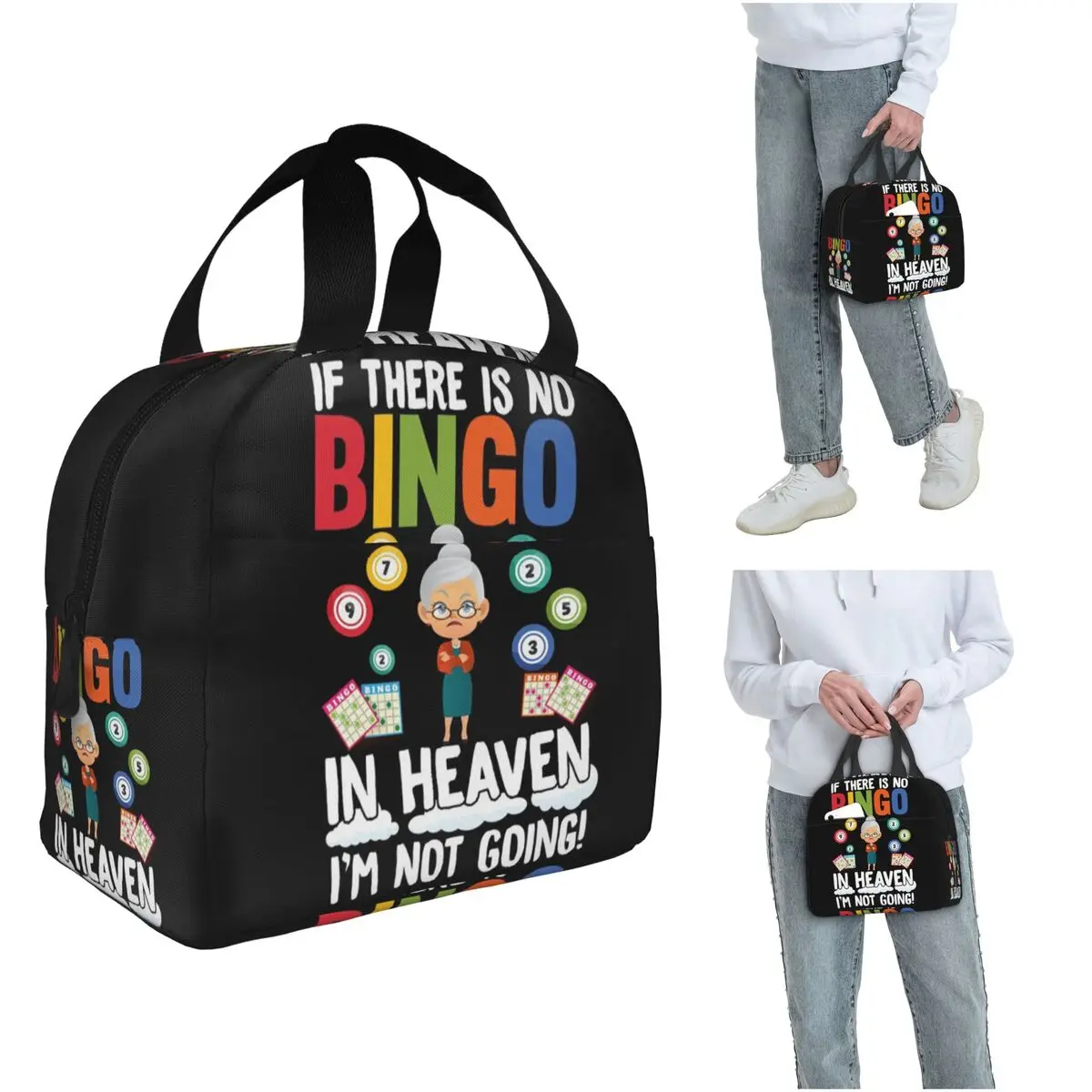 

Best Play Bingo Game For Bingo Players Insulated Lunch Bag for Women Office Cooler Thermal Food Box Tote Lunch Boxes Container