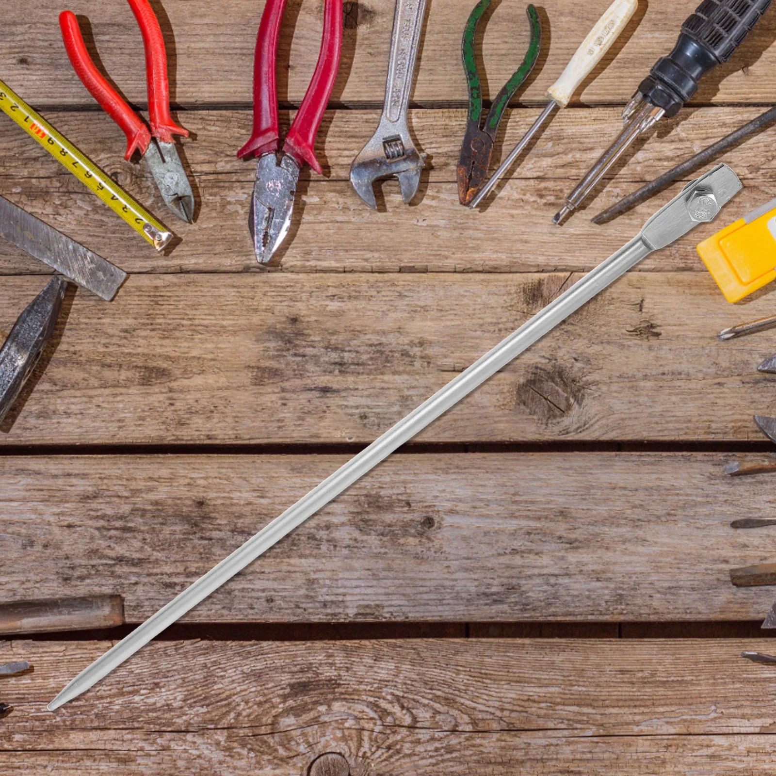 Grounding Rod Iron Metal Ground Stake For Outdoor Electrical Safety Electric Fence Grounding Rod Durable Earth Probe Tool