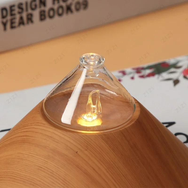 

Waterless Aroma Diffuser Cool Mist Essential Oil Diffuser Fuji Mountain Wood Grain Air Fragrance Machine for Home Office