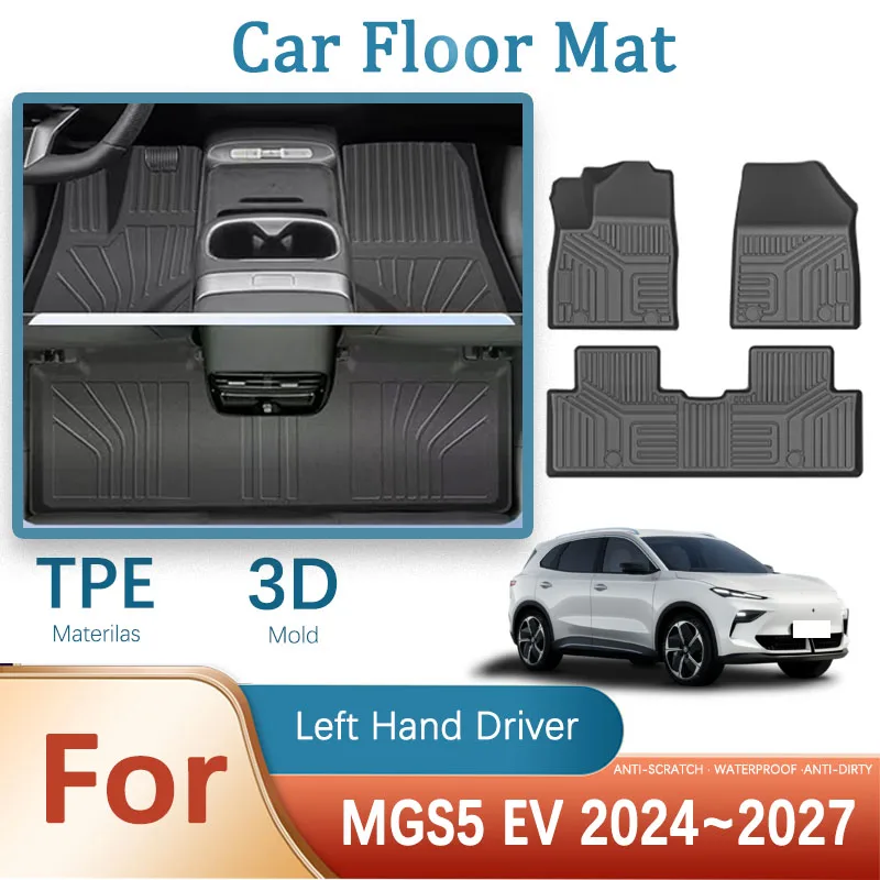 

Car Floor Mat For MGS5 EV MG ES5 ES34 2024 2025 2026 2027 Waterproof Foot Pad Left Hand Driver Covers Inner Rug Auto Acesssories