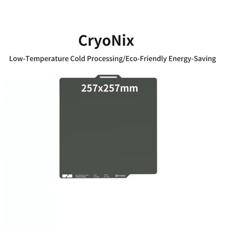 

FYSETC Cryonix Upgraded Build Plate For Bambu Lab X1 P1 A1 3D Printers Easy To Printing Steel Sheet