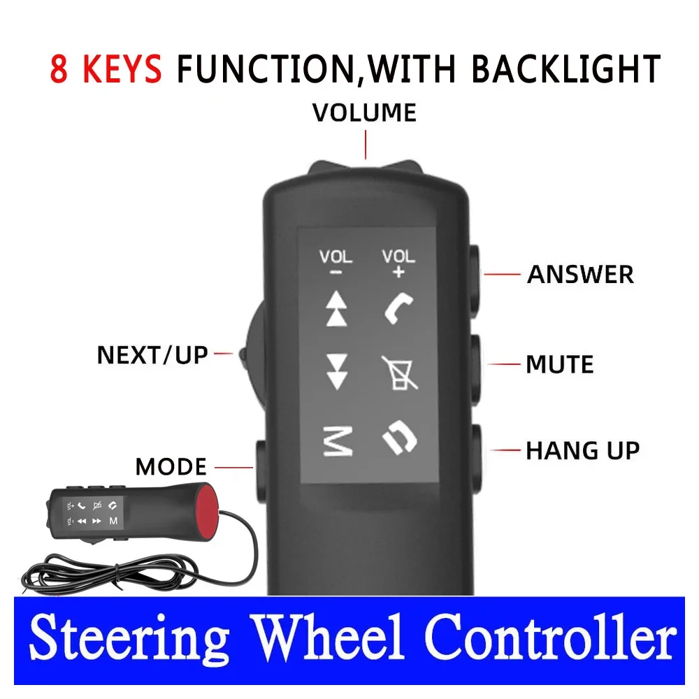 Auto Lenkrad Knopfs teuerung Universal GPS Navigation Android Radio verdrahtet 8 Tasten multifunktion ale Swc Fernbedienung Mini