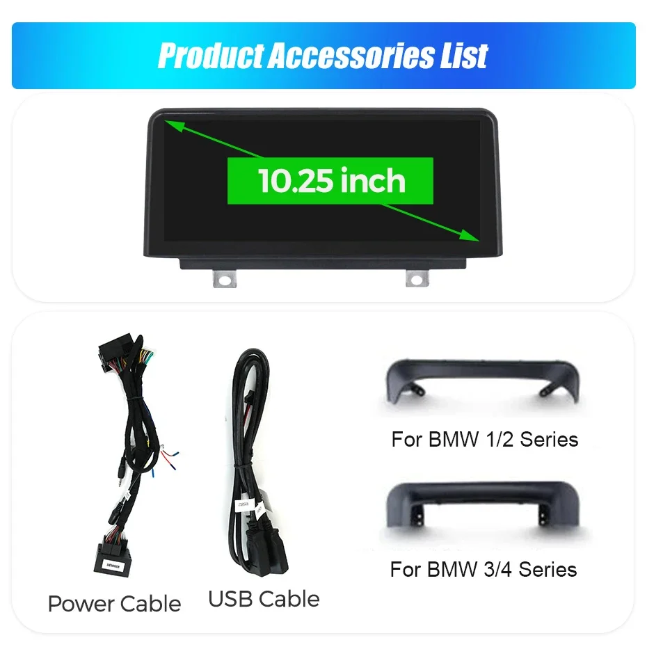 10,25 Zoll 1920*720 QLED Linux Bildschirm Kabelloses CarPlay Android Auto Autoradio für BMW 1 2 3 4 Serie F20 F21 F22 F30 F31 F32 F33 2012–2016 NBT-Systeme Autoradio Stereo Multimedia-Player mit BT GPS-Navigation Plug-and-Play-Installation – Detail 9
