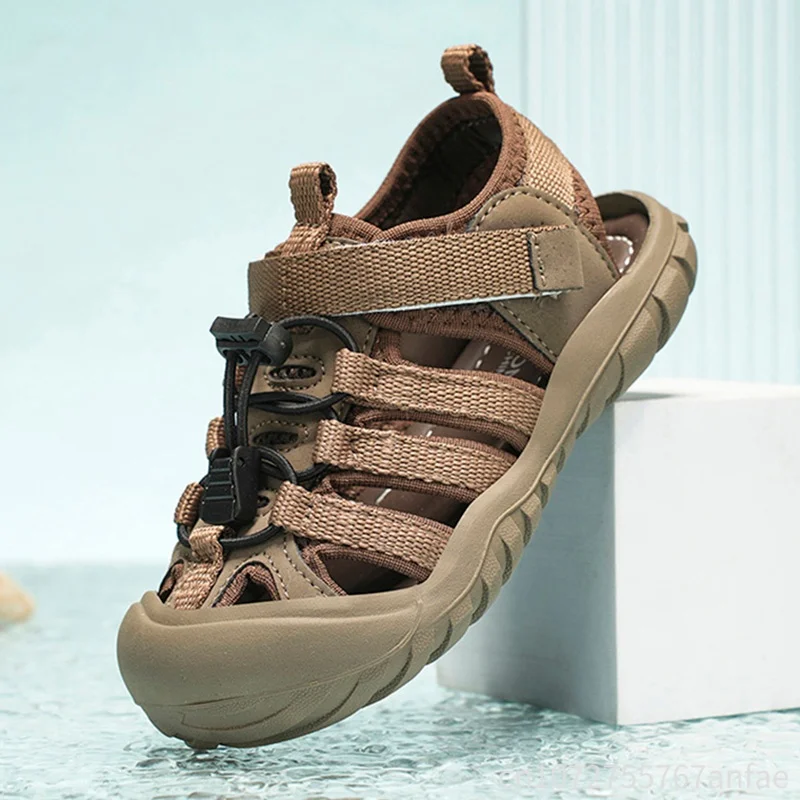 

Children Toe Protection Sandals Boys Outdoor Anti-Skid Wading Shoes Fashion Summer Casual Beach Sandal Suitable for students