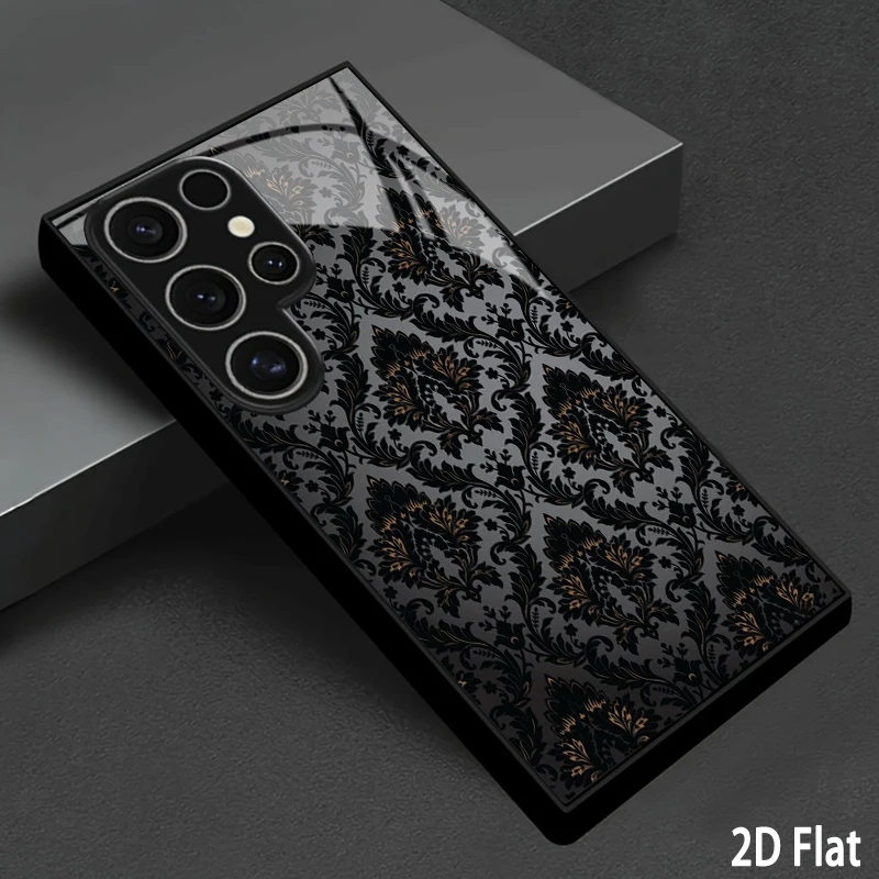 This is a glass phone case with a glass back cover, compatible with Samsung Galaxy S26 Ultra/S25/S24/S23/S22/S21/S20/A53/A54/A56