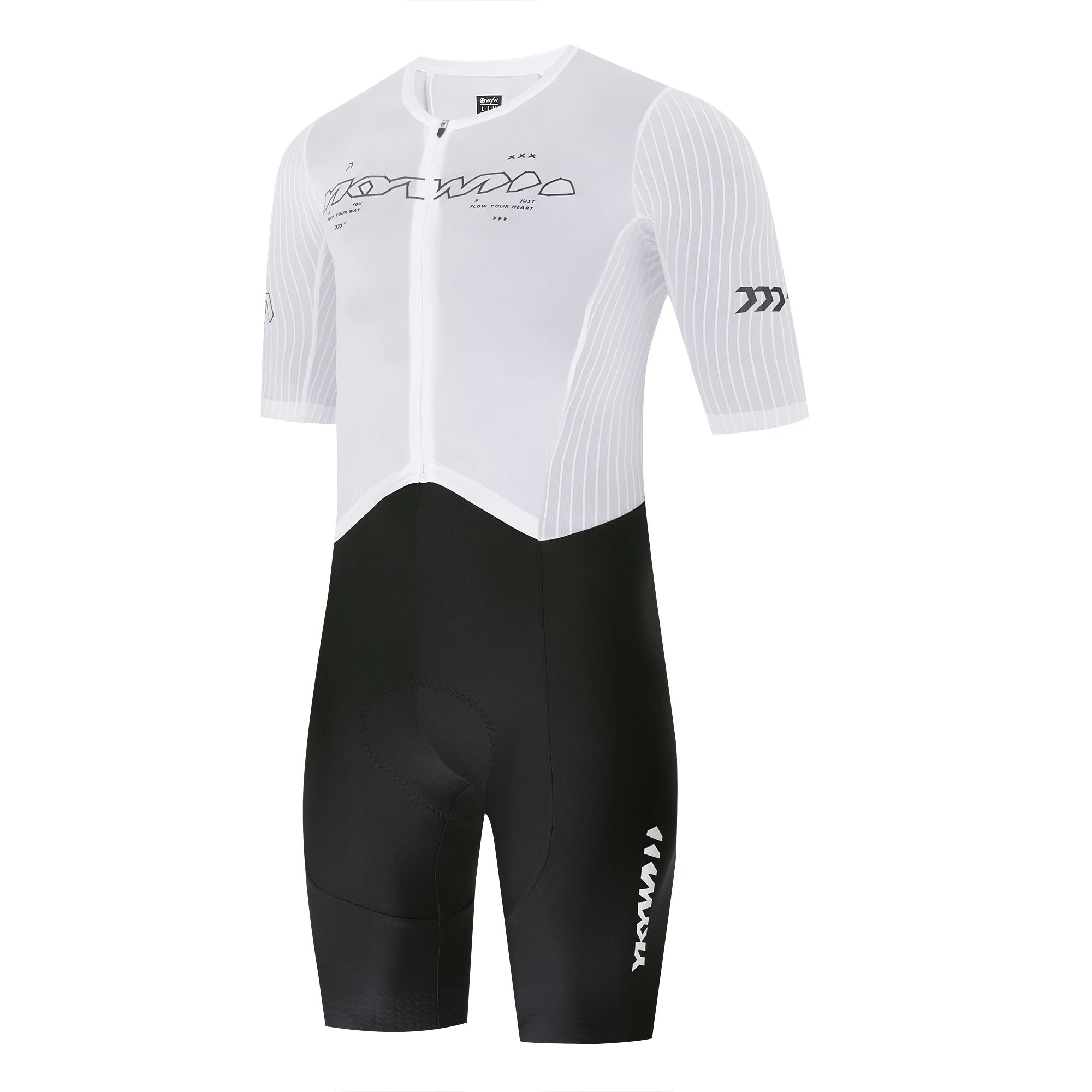 YKYWBIKE One-Piece Cycling Skinsuit Italy 200kg/m³ Elastic Interface Chamois Pads Aerodynimic Road Bike Set Bicycle Clothing