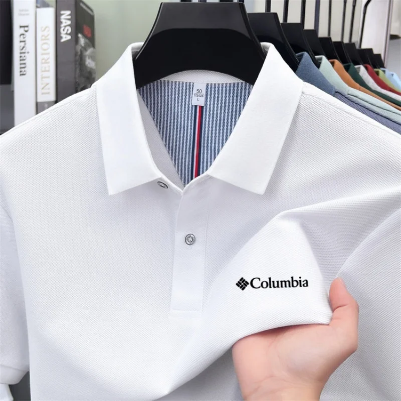 

100% pure cotton 2026high-end brand men's short sleeve polo shirt summer fashion luxury logo embroidered golf top casual T-shirt