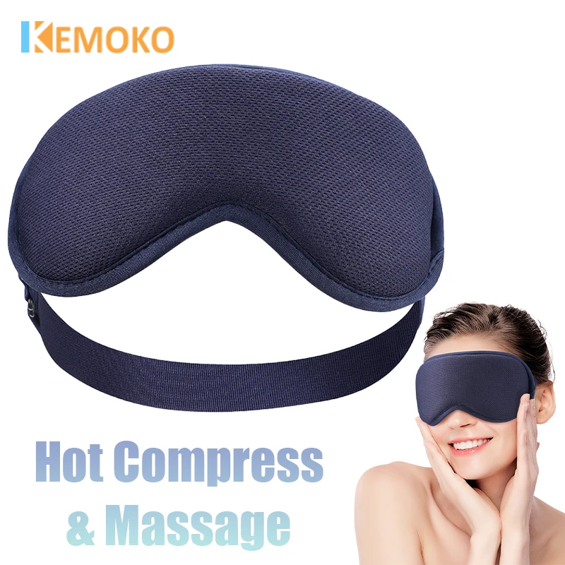 

Hot Compress Eye Mask USB Heated Silk Steaming Eye Steam Mask Massager Constant Temperature Smart Timing Sleep Shading Relief