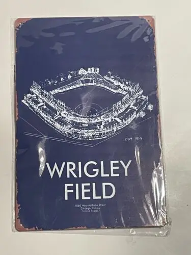 1s,Chicago Cubs Wrigley Field  Baseball   Tin Metal Sign New-tin sign