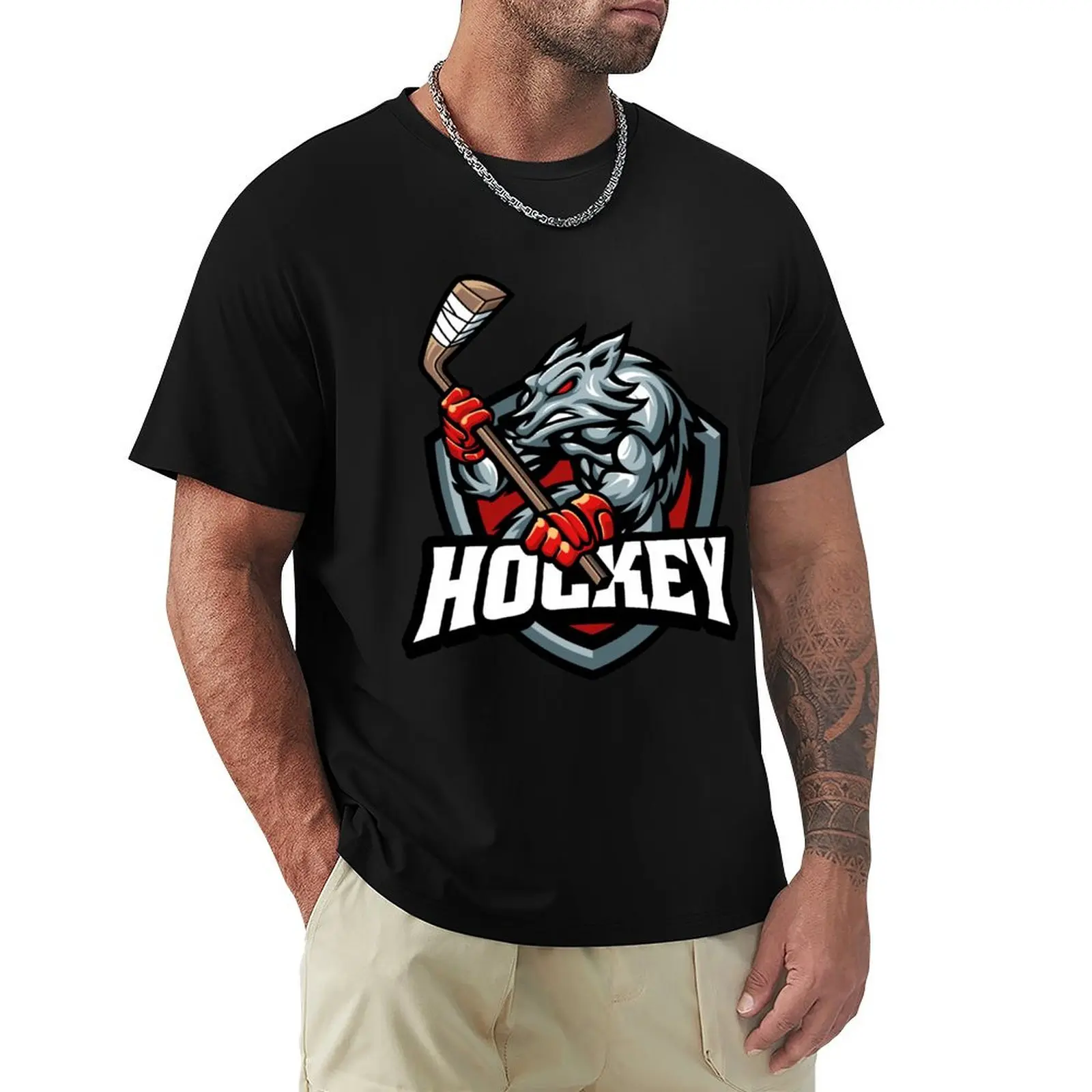 

HOKEY MASCOT T-Shirt Soft Touch Basic Cotton T-Shirt