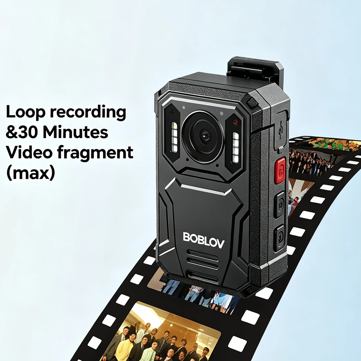 BOBLOV Mini 2K HD Cameras 4000mAh Digtal Video Recorder IPS Screen Night Vision Police Body Camera Portable Camcorder