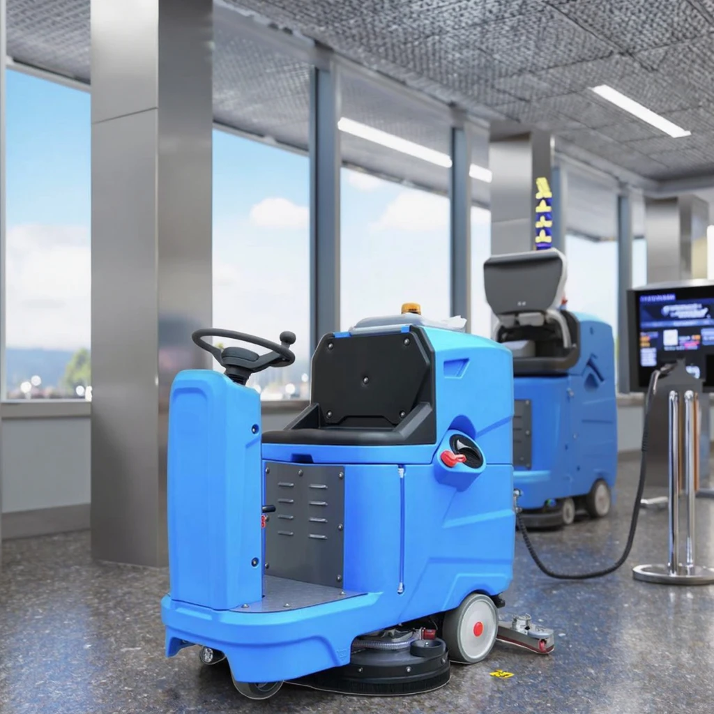 أجهزة تنظيف الأرضيات الصناعية معدات التنظيف الأخرى آلة تنظيف أرضيات البلاط مع مكنسة كهربائية