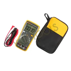 Fluke 12E+ Auto Range Digital Multimeter AC/DC Voltage Current Tester with Ohm, Capacitance, Resistance Measurement & Carry Bag