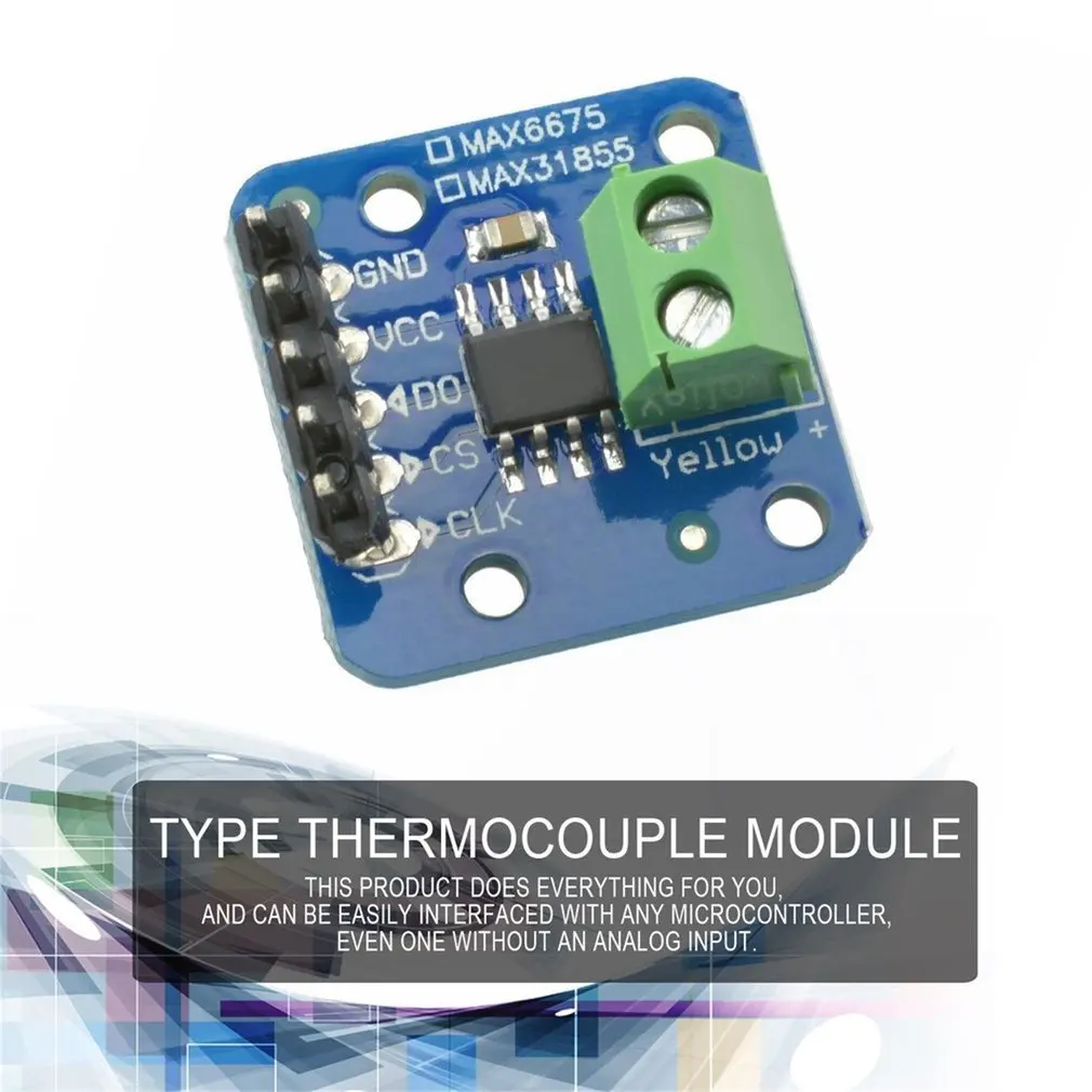 Max31855 K Type Thermokoppel Breakout Board Leesbare Temperatuur Sensor Module Voor Arduino -200 ℃ Tot + 1350 ℃ Uit L