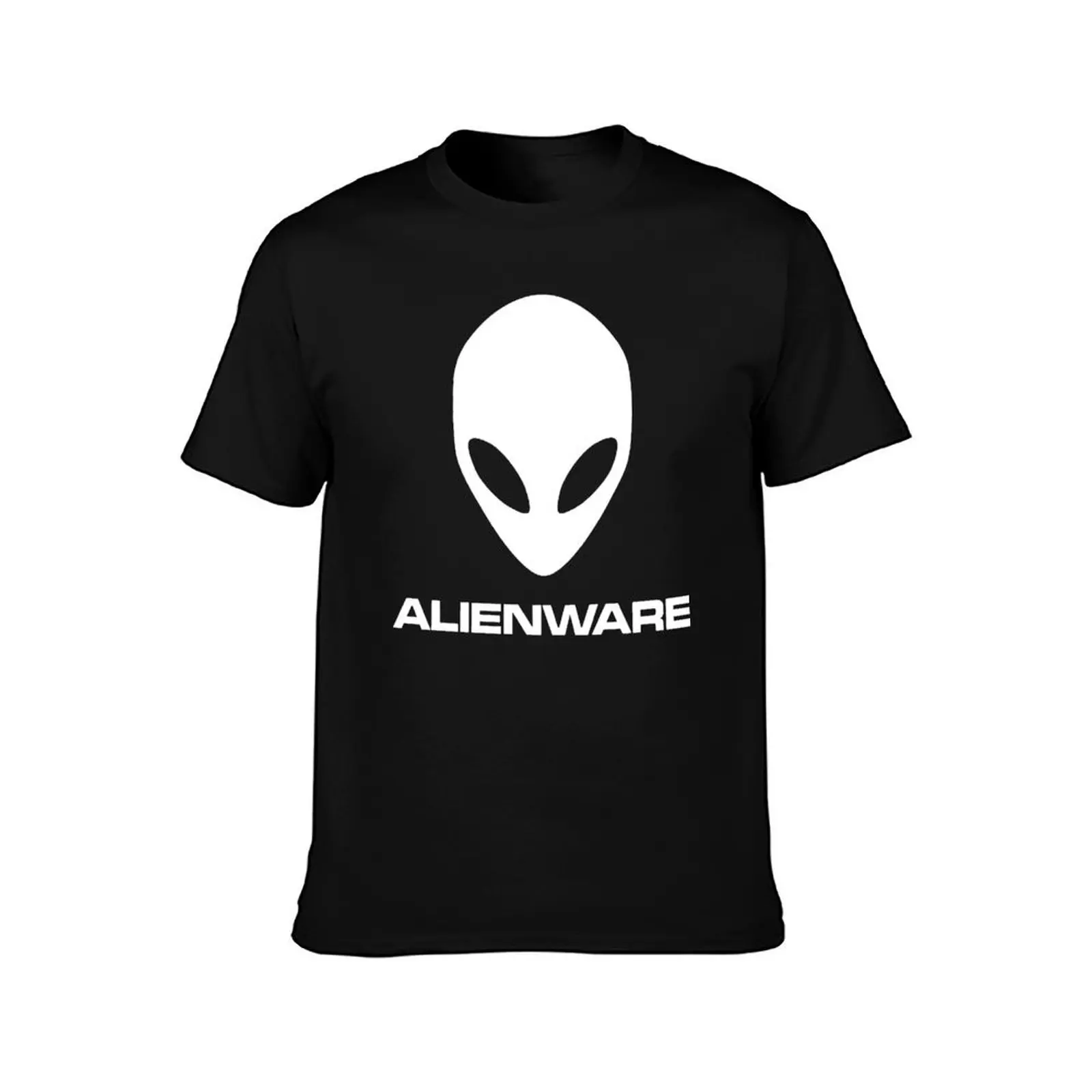 Alienware dell gaming logo white essential t shirt T-Shirt Trendy Print Short Sleeve T-Shirt