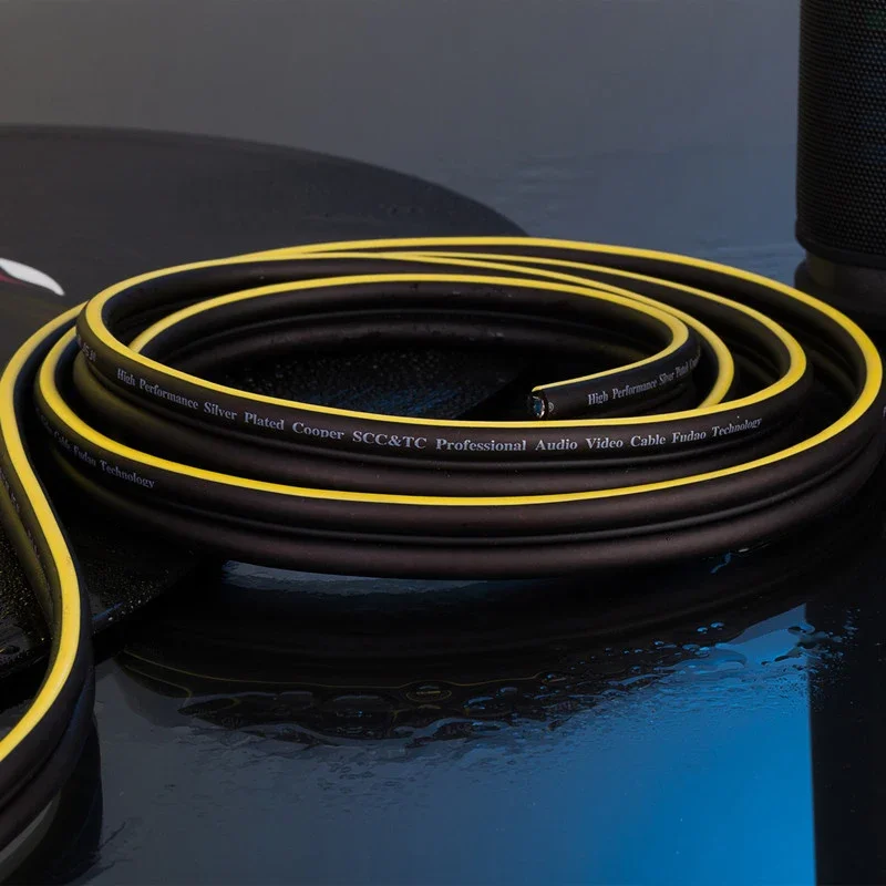 كابل صوت مزدوج الصف من النحاس المطلي بالفضة، كابل صوت للسيارة #2