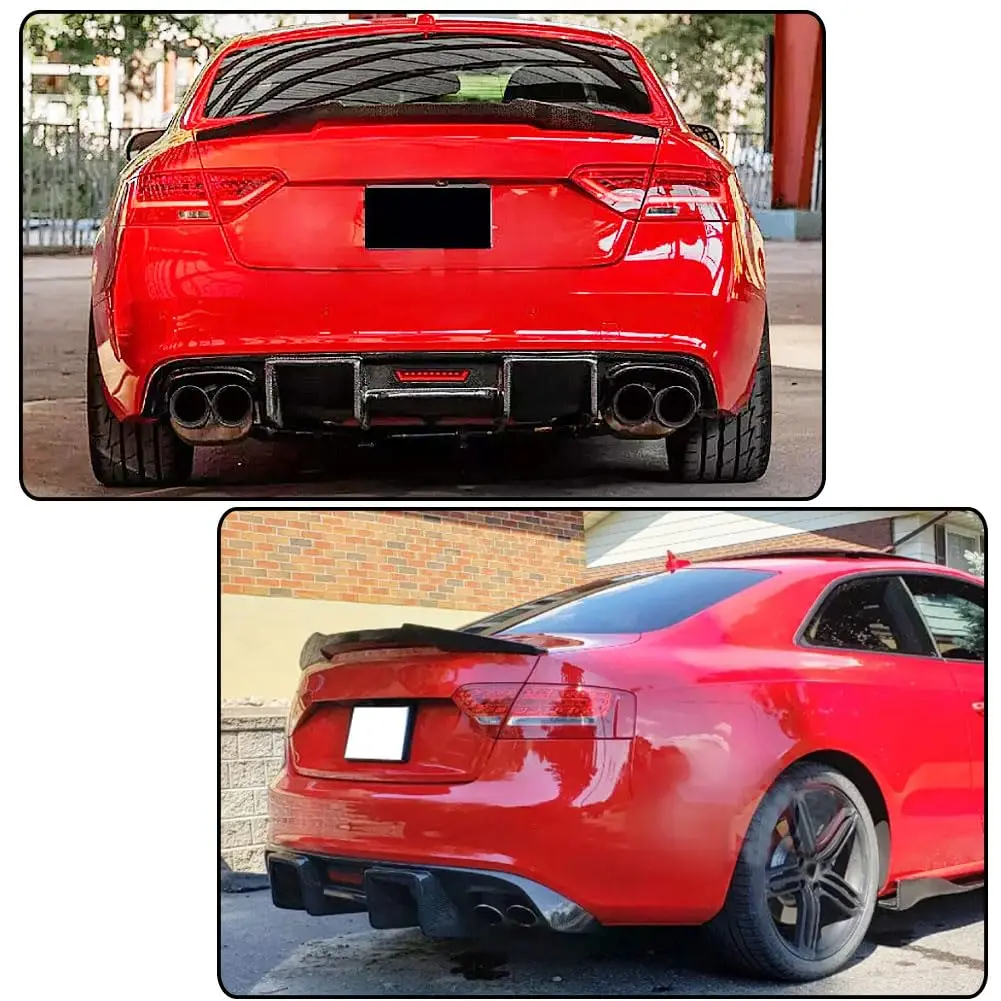 

M4 Style Car A5 Sedan S5 2/4 Door Carbon Fiber Rear Trunk Spoiler Wing For Audi S5 B8 B8.5 2008-2016 Highkick Spoiler