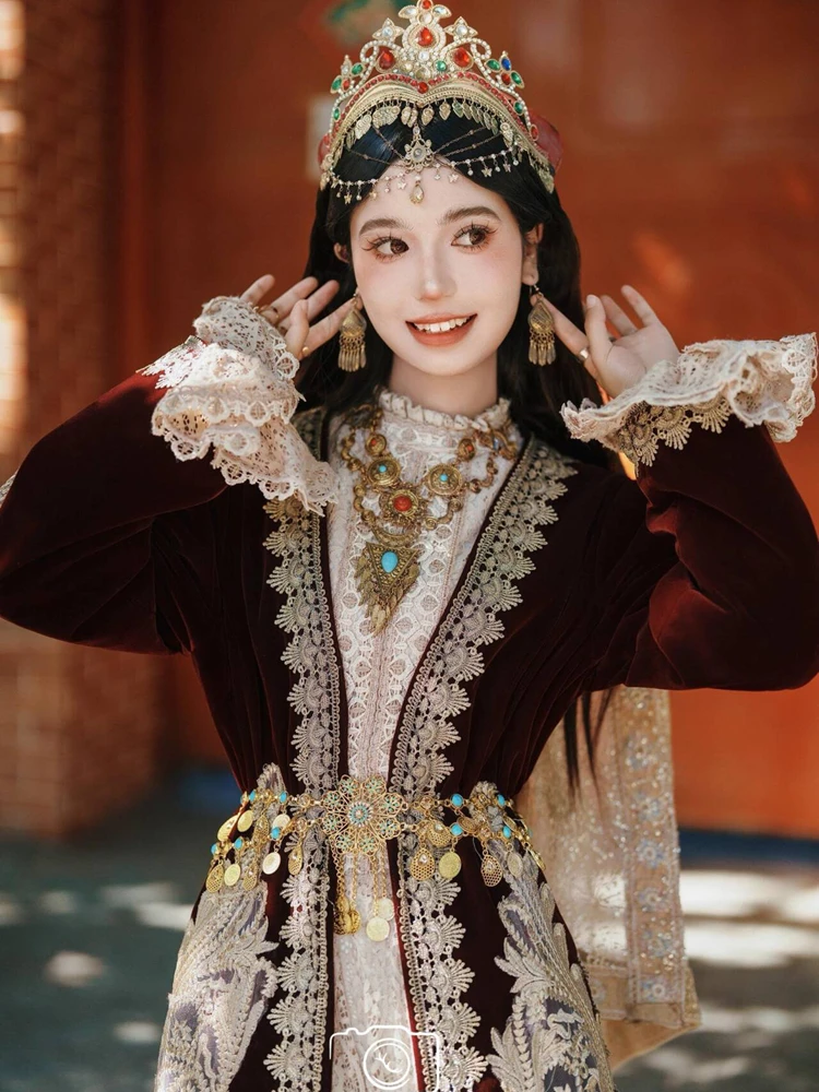 

New Ethnic Minority Uygur Clothing Etirese Travel Photography Costume Princess Style Kashgar Princess Photography Apparel