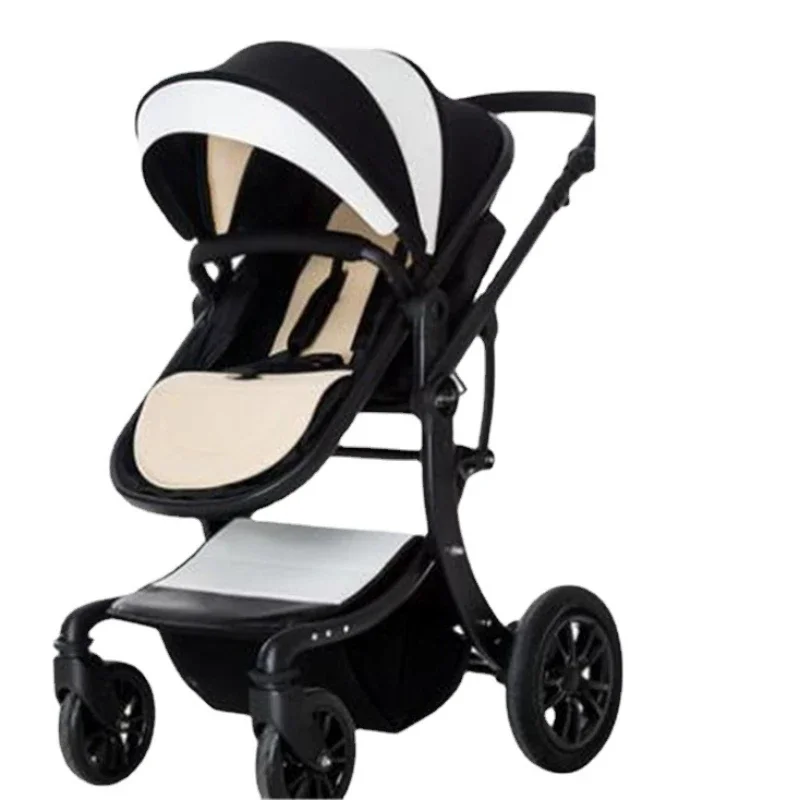 Baby Stroller Can Sit Reclining High Landscape Folding Shock Absorber Light Newborn Baby Child Stroller New X-type Frame Increas