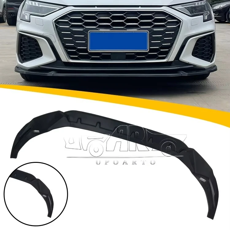 

Car Bumpers ABS Plastic Carbon Fiber Look Front Bumper Spoiler 3 Parts Front Lip for A3 8Y S-Line Sportback Sedan 2021