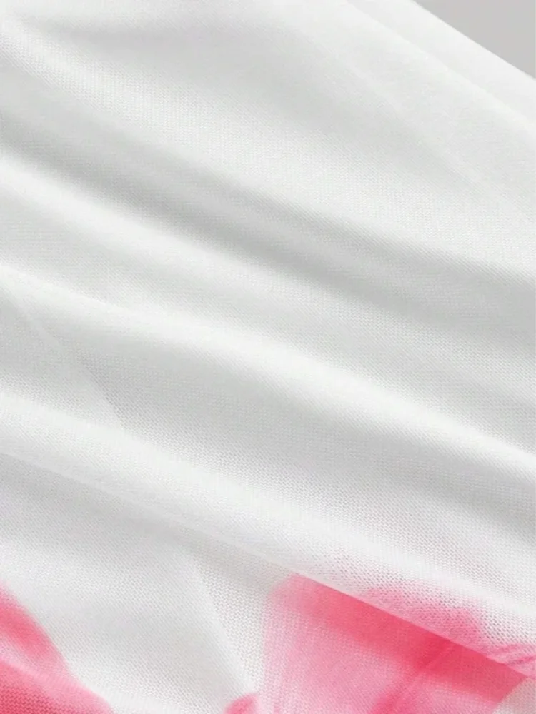 European and American hot girl temperament fashionable floral print backless suspender dress summer women sexy elegant dress