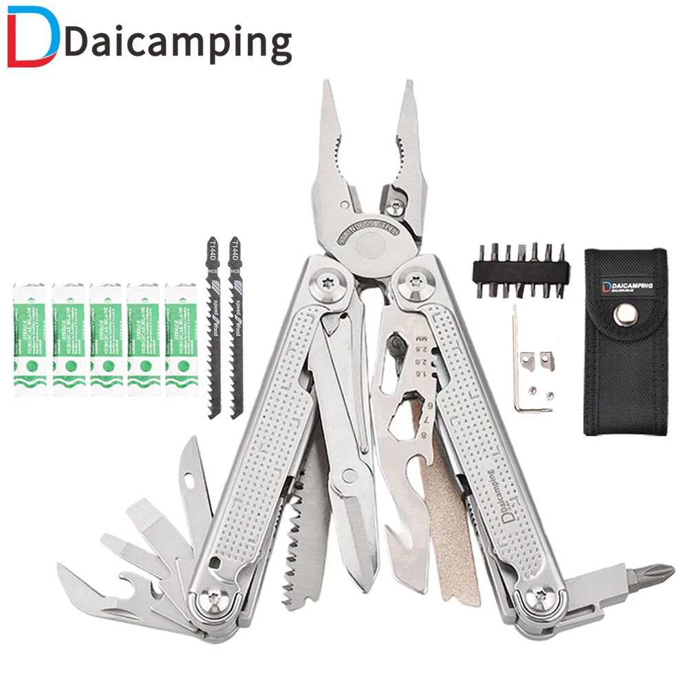 

Daicamping DL302 Hand Multi Tool Multi-tool Sets Cutter Foldable Pliers Multifunctional EDC Tools Folding Multitools