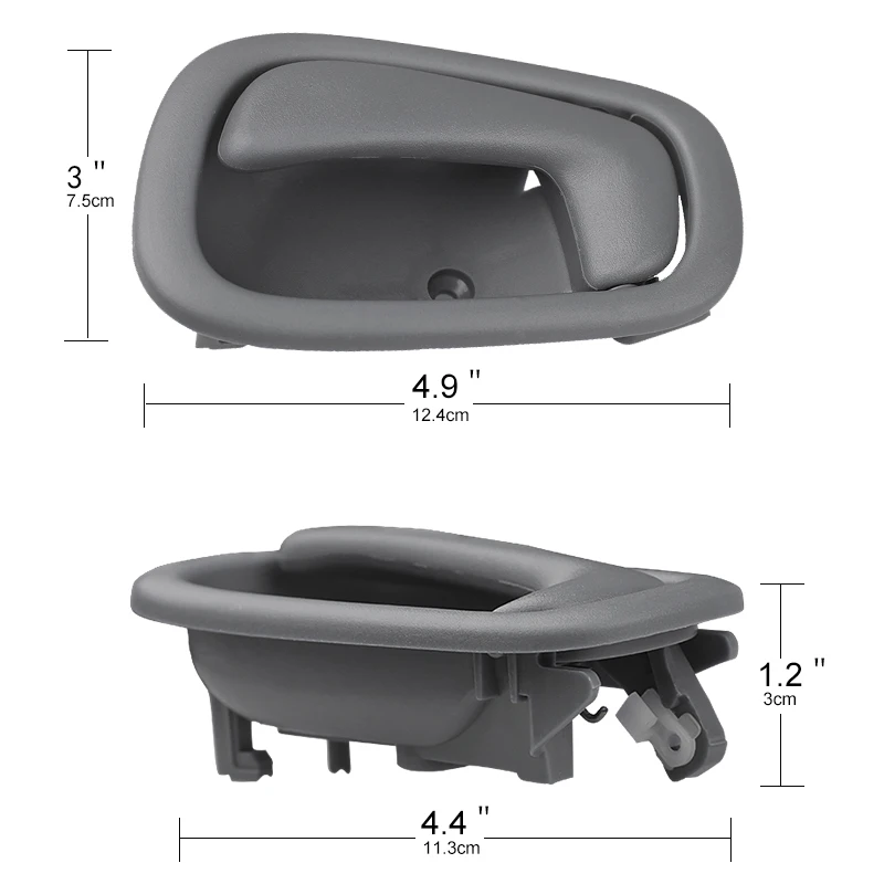 1pcs Left & Right Dark Gray Interior Door Handle Inside Door Handles For Toyota Corolla Chevrolet Prizm 1998-2002 69206-02050
