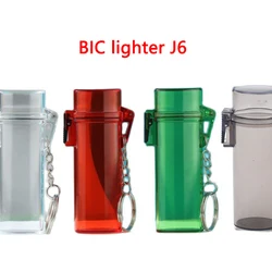 10 Pcs/Set 4 Color Transparent Plastic Lighter Case For BIC J6 Waterproof Protective