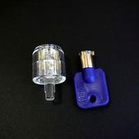 7 Pin Plum Lock Transparent Tubular Lock Cylinder Visible Cutaway Practice View Padlock Training Skill For Locksmith