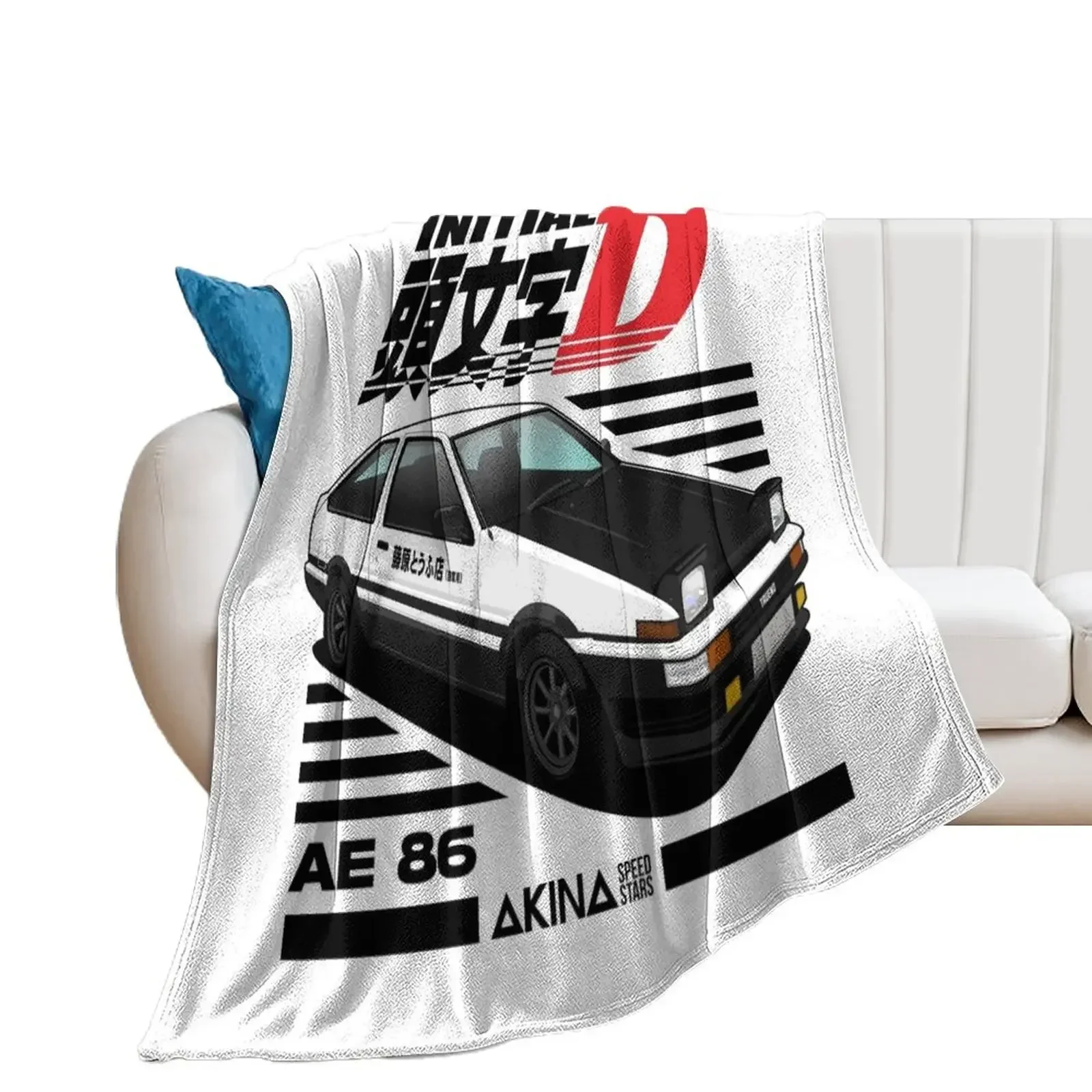 

AE86 Initial D Throw Blanket Soft Big Beautifuls Blankets