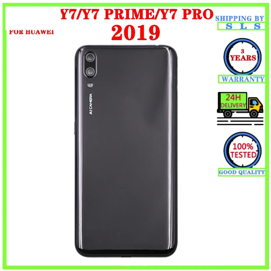 Back Cover Housing For Huawei Y7 prime Pro 2019 LCD Front frame+Battery Cover Back Door Case Housing With Camera Lens