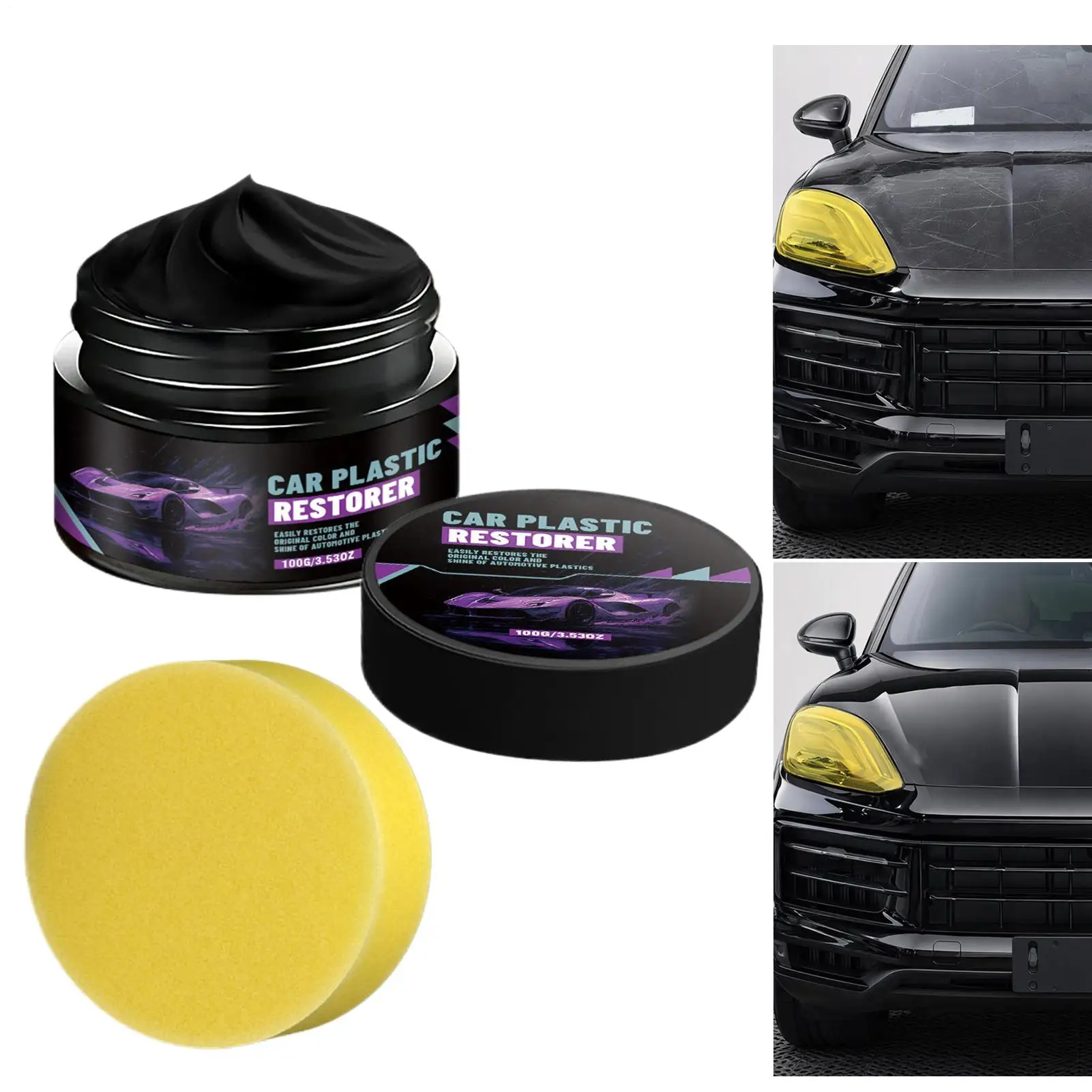 Car Trim Restorer Gentle UV Protection Natural Car Detailing Kit For Auto Door Rearview Mirror Base Dashboard Center Console SUV