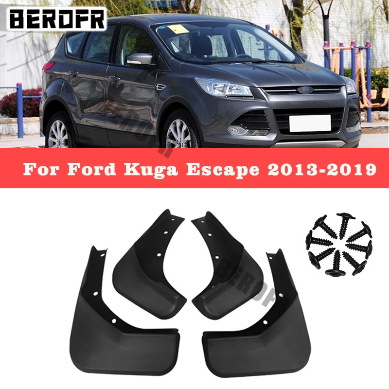 Set Mudflaps For Ford Kuga Escape 2013-2020 2017 2018 2019 Splash Guards Mud Flaps Front Rear Mudguards Fender