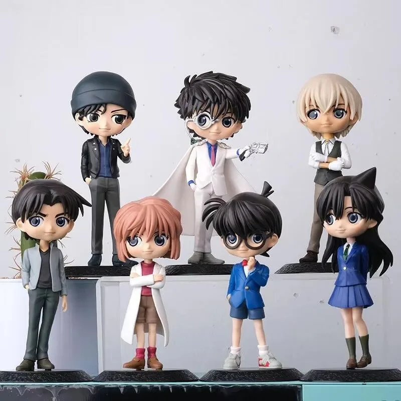 

Anime Detective Conan Q Version Figure Model Kudo Mouri Ran Haibara Ai Conan Cartoon Peripheral Desktop Decoration Gift