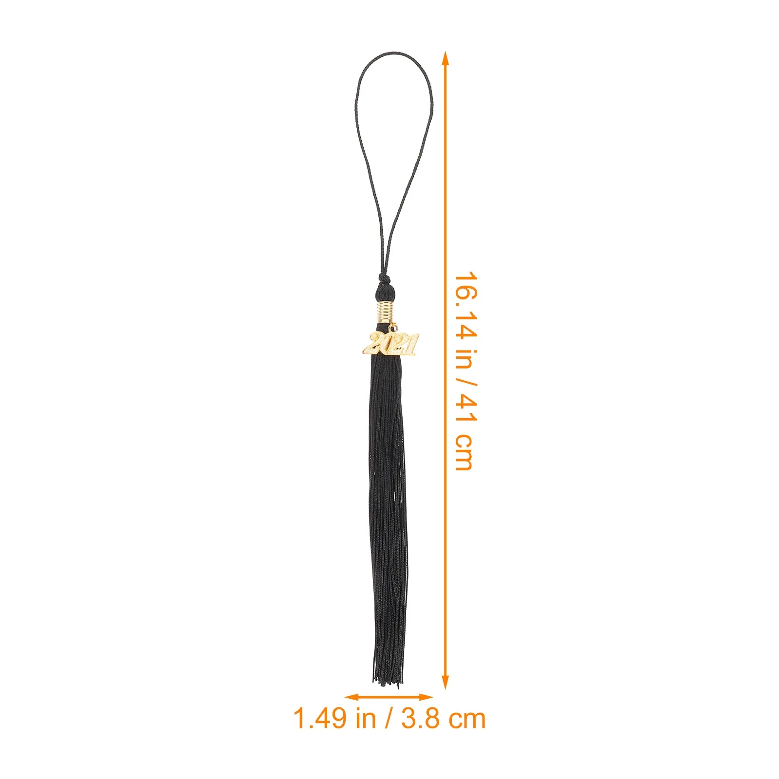 6Pcs Graduation Tassel Pendant for Cap Decoration Smooth Sturdy Workmanship Gold 2021 Charm Reinforced Metal Clasp Graduation