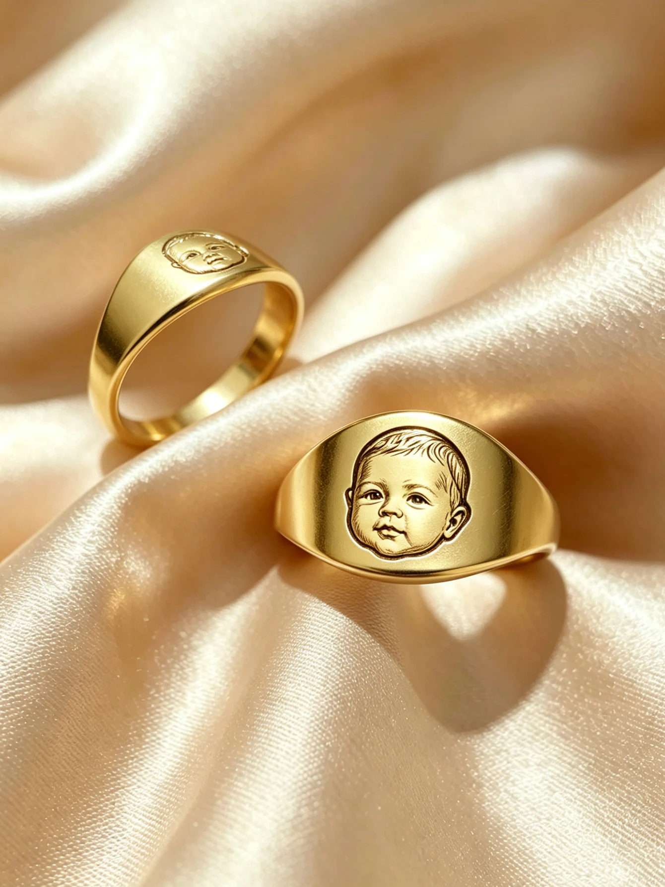Personalized Custom Ring Set, Stainless Steel
